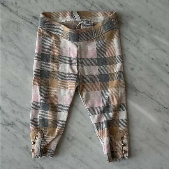 Janie and Jackie, Baby Girl Ruffle Cuff Shirt & Plaid Pant, Set, 6 -12 Month - Picture 4 of 5